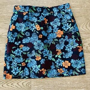 The Loft floral lined mini skirt NWOT